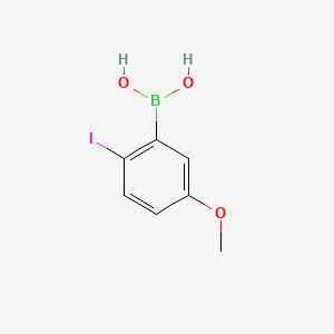 (2-Iodo-5-methoxyphenyl)boronic acid structure, CAS 89694-50-8