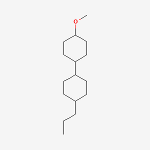 trans,trans-4-Methoxy-4'-n-propyl-1,1'-bicyclohexyl structure, CAS 97398-80-6