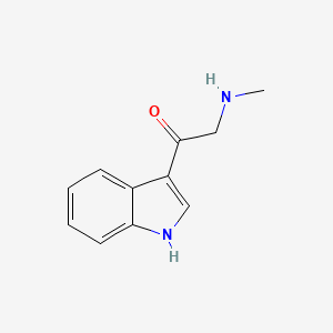 1-(1H-indol-3-yl)-2-(methylamino)ethanone structure, CAS 15879-28-4