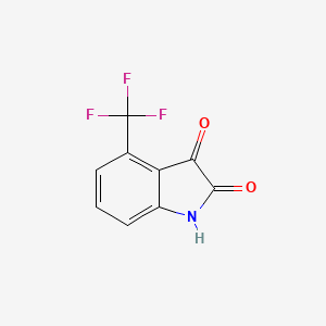 4-(TRIFLUOROMETHYL)-1H-INDOLE-2,3-DIONE structure, CAS 386-73-2