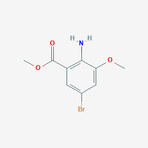 methyl 2-amino-5-bromo-3-methoxybenzoate structure, CAS 115378-21-7