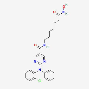 2-((2-Chlorophenyl)(phenyl)aMino)-N-(7-(hydroxyaMino)-7-oxoheptyl)pyriMidine-5-carboxaMide structure, CAS 1316215-12-9