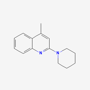 4-Methyl-2-(1-piperidinyl)-quinoline structure, CAS 5465-86-1