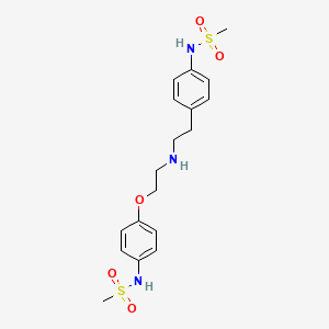 Dofetilide Related Compound A (25 mg) (N-[4-(2-(2-[4-(methanesulfonamido)phenoxy]ethyl)amino)phenyl]methanesulfonamide) structure, CAS 176447-94-2