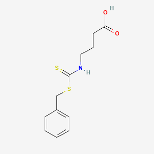 Butanoic acid,4-[[[(phenylmethyl)thio]thioxomethyl]amino]- structure, CAS 63884-89-9