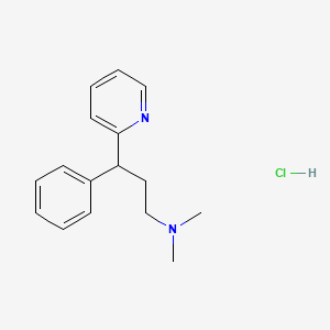 2-Pyridinepropanamine,N,N-dimethyl-g-phenyl-,hydrochloride (1:1) structure, CAS 25332-09-6