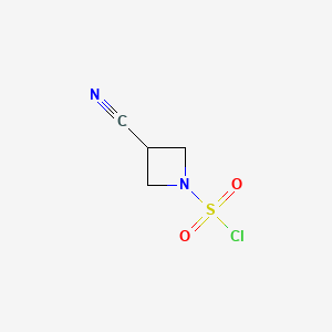 3-Cyano-1-azetidinesulfonylchloride structure, CAS 1310734-08-7