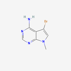 5-BroMo-7-Methyl-7H-pyrrolo[2,3-d]pyriMidin-4-aMine structure, CAS 1337532-51-0