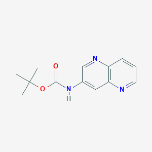 tert-butyl 1,5-naphthyridin-3-ylcarbaMate structure, CAS 959617-73-3