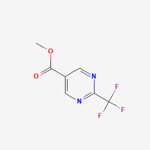 2-Trifluoromethyl-pyrimidine-5-carboxylic acid methyl ester structure, CAS 608515-90-8