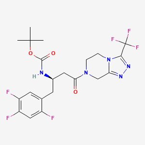 Sitagliptin N-Boc IMpurity structure, CAS 486460-23-5