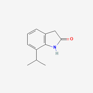 7-isopropyl-1,3-dihydro-2H-indol-2-one structure, CAS 1260788-68-8
