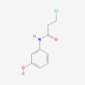 3-Chloro-N-(3-hydroxyphenyl)propanamide structure, CAS 50297-40-0
