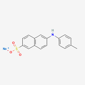 6-(p-Toluidino)-2-naphthalenesulfonic acid sodium salt structure, CAS 53313-85-2