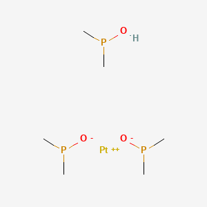 HYDRIDO(DIMETHYLPHOSPHINOUS ACID-KP)[HYDROGEN BIS(DIMETHYLPHOSPHINITO-KP)]PLATINUM (II) structure, CAS 173416-05-2
