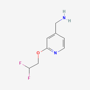 [2-(2,2-difluoroethoxy)pyridin-4-yl]methanamine structure, CAS 1432680-35-7