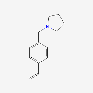 1-(4-vinylbenzyl)pyrrolidine structure, CAS 60472-54-0