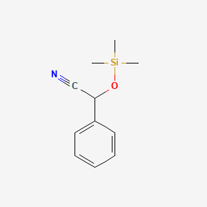 ALPHA-(TRIMETHYLSILYLOXY)PHENYLACETONIT& structure, CAS 25438-37-3