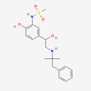 N-(2-HYDROXY-5-(1-HYDROXY-2-(2-METHYL-1-PHENYLPROPAN-2-YLAMINO)ETHYL)PHENYL)METHANE structure, CAS 37000-20-7