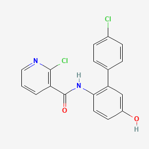 2-Chloro-N-(4’-chloro-5-hydroxy[1,1’-biphenyl]-2-yl)-3-pyridinecarboxamide structure, CAS 661463-87-2