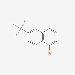 1-Bromo-6-trifluoromethyl-naphthalene structure, CAS 117539-60-3
