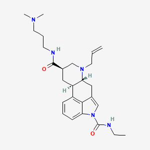 N8-Desethylcarbamoyl-N1-ethylcarbamoyl Cabergoline structure, CAS 166533-36-4