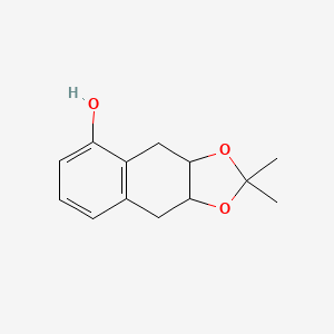 cis-3a,4,9,9a-tetrahydro-2,2-dimethylnaphtho[2,3-d]-1,3-dioxol-5-ol structure, CAS 52187-19-6