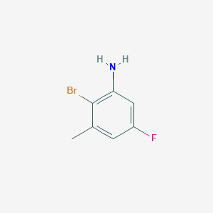 2-Bromo-5-fluoro-3-methylaniline structure, CAS 1463053-93-1