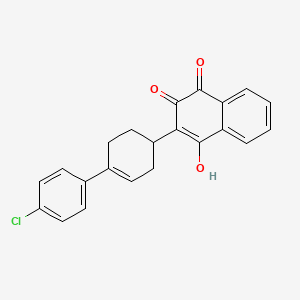 2-(4'-chloro-2,3,4,5-tetrahydro-[1,1'-biphenyl]-4-yl)-3-hydroxynaphthalene-1,4-dione structure, CAS 1809464-27-4