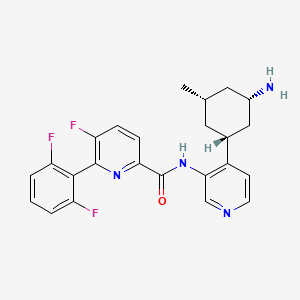 N-(4-((1R,3S,5S)-3-amino-5-methylcyclohexyl)pyridin-3-yl)-6-(2,6-difluorophenyl)-5-fluoropicolinamide structure, CAS 1210608-43-7