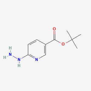 3-Pyridinecarboxylicacid,6-hydrazino-,1,1-dimethylethylester(9CI) structure, CAS 163213-19-2