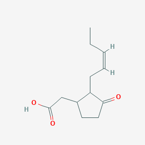 Cyclopentaneacetic acid, 3-oxo-2-(2-pentenyl)- structure, CAS 221682-41-3