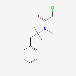 2-chloro-N-(1,1-dimethyl-2-phenylethyl)-N-methylacetamide structure, CAS 2293-55-2