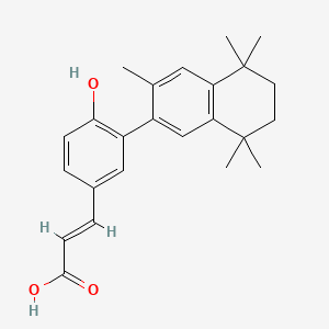 3-[4-Hydroxy-3-(5,6,7,8-tetrahydro-3,5,5,8,8-pentamethyl-2-naphthalenyl)phenyl]-2-propenoicacid structure, CAS 196961-43-0