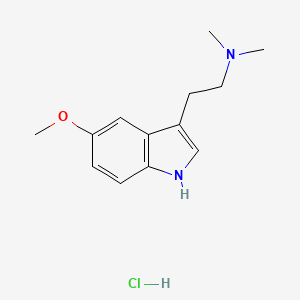 2-(5-methoxy-1H-indol-3-yl)-N,N-dimethylethanamine:hydrochloride structure, CAS 2427-79-4