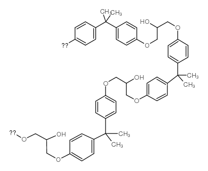 BISPHENOL A DIGLYCIDYL ETHER RESIN structure, CAS 25068-38-6