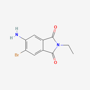 5-amino-6-bromo-2-ethylisoindole-1,3-dione structure, CAS 60878-42-4