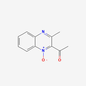 Ethanone, 1-(3-methyl-1-oxido-2-quinoxalinyl)- structure, CAS 61522-57-4