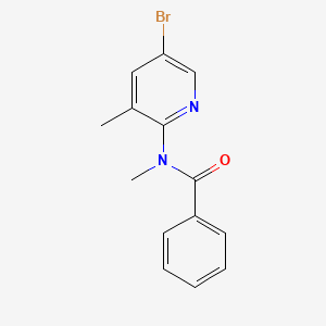 N-(5-Bromo-3-methyl-2-pyridinyl)-N-methylbenzamide structure, CAS 446299-80-5