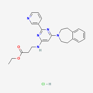 N-[2-(3-Pyridinyl)-6-(1,2,4,5-tetrahydro-3H-3-benzazepin-3-yl)-4-pyrimidinyl]-β-alanineEthyl Ester Hydochloride structure, CAS 1797983-32-4