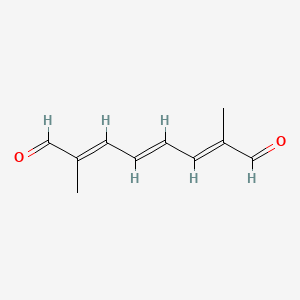(E,E,E)-2,7-dimethylocta-2,4,6-trienedial structure, CAS 5056-17-7
