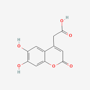 6,7-DIHYDROXYCOUMARIN-4-ACETIC ACID structure, CAS 88404-14-2
