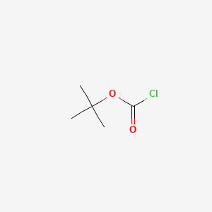 Carbonochloridic acid, 1,1-diMethylethyl ester structure, CAS 24608-52-4