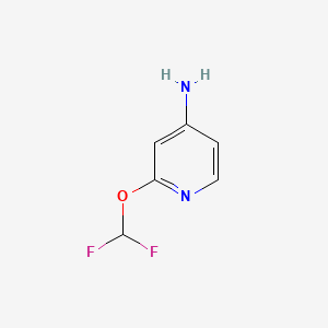 2-(difluoroMethoxy)pyridin-4-aMine structure, CAS 1211587-46-0