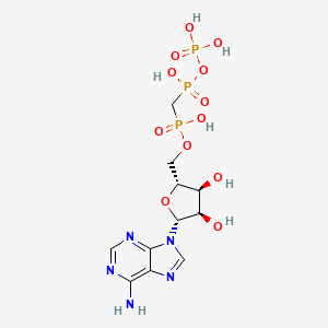 adenosine 5'-[hydrogen [[hydroxy(phosphonooxy)phosphinyl]methyl]phosphonate] structure, CAS 7292-42-4