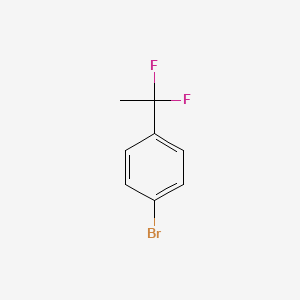 1-Bromo-4-(1,1-difluoroethyl)benzene structure, CAS 1000994-95-5