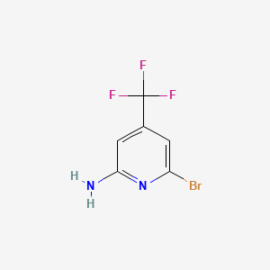 6-Bromo-4-(trifluoromethyl)pyridin-2-amine structure, CAS 1256825-17-8
