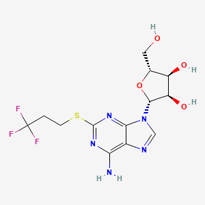 (2R,3R,4S,5R)-2-(6-aMino-2-(3,3,3-trifluoropropylthio)-9H-purin-9-yl)-5-(hydroxyMethyl)tetrahydrofuran-3,4-diol structure, CAS 163706-51-2