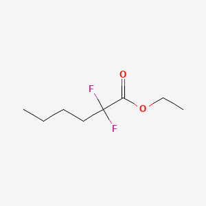Ethyl 2,2-difluorohexanoate structure, CAS 74106-81-3