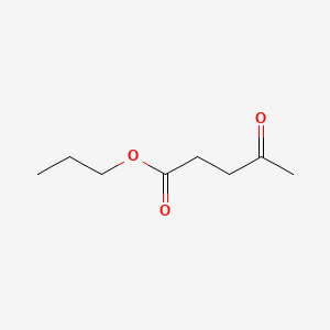 Pentanoic acid, 4-oxo-, propyl ester structure, CAS 645-67-0